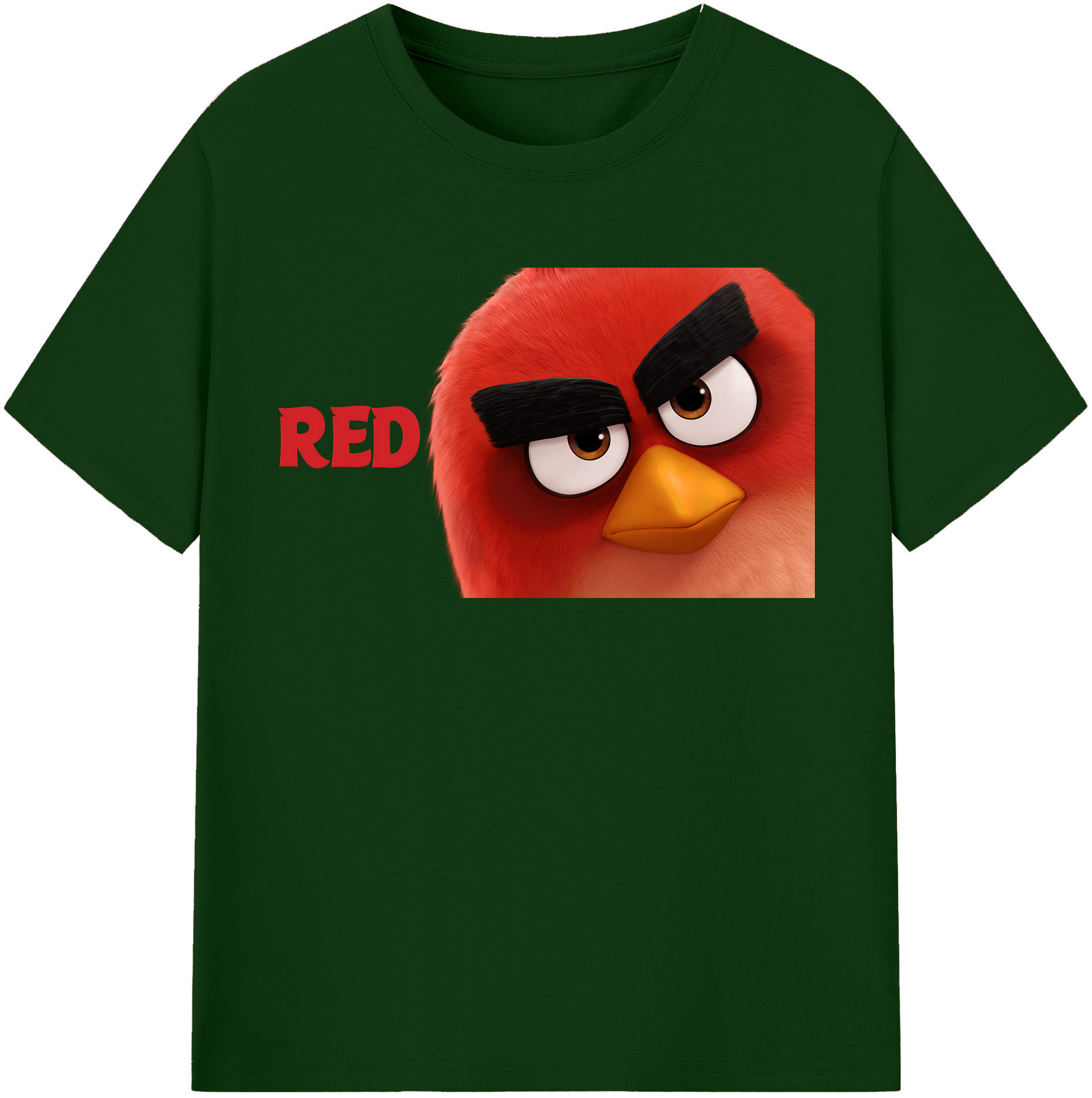 （画像用） Angry Birds アングリーバード 綿100％半袖Tシャツ（フロントプリント）